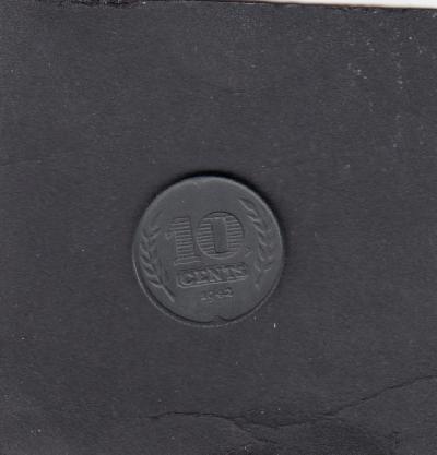 Beschrijving: 10 Cent WILHELMINA 